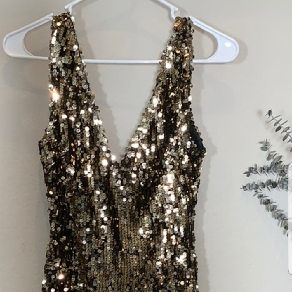 Gold sequins dress size small